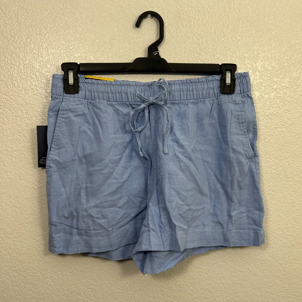 GAP Linen Blend Pull On Shorts Beach Boho Vacation Coastal Grandma
